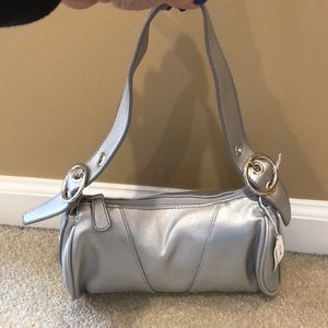 New Silver Mini Over the Shoulder Bag
